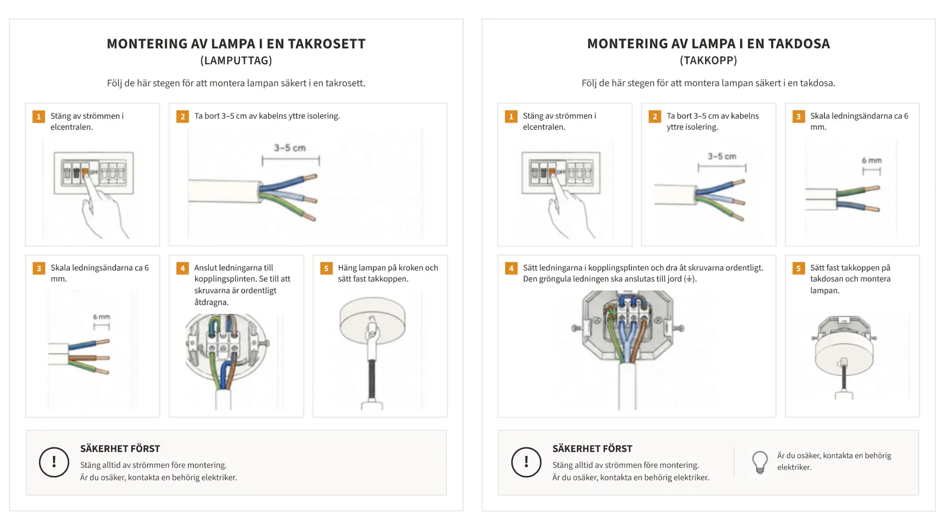 lamp installation sverige