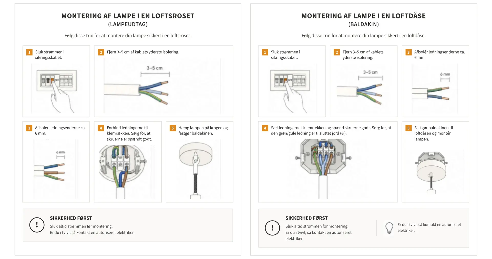lamp installation guide dk
